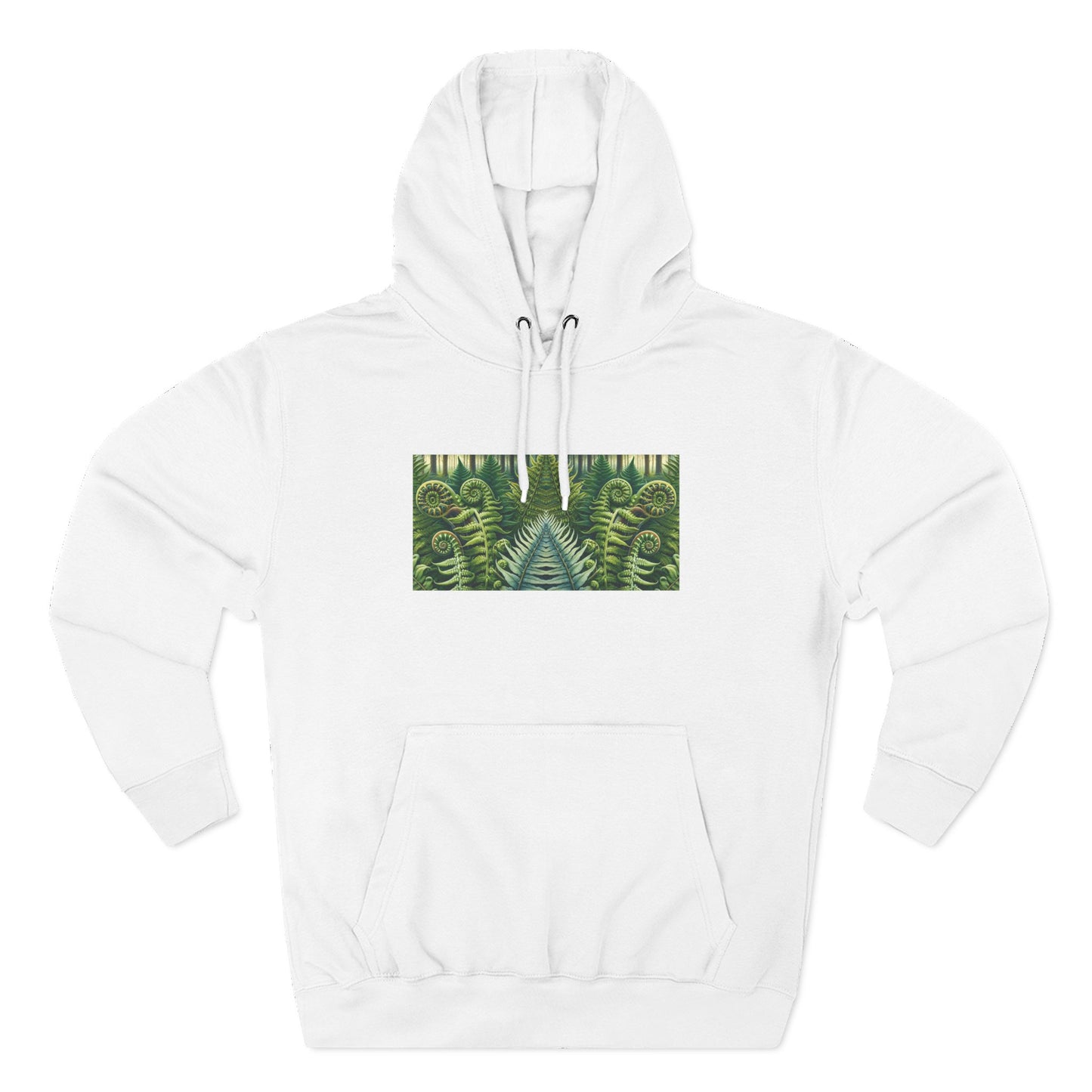 Nature-Inspired Three-Panel Fleece Hoodie for Outdoor Enthusiasts
