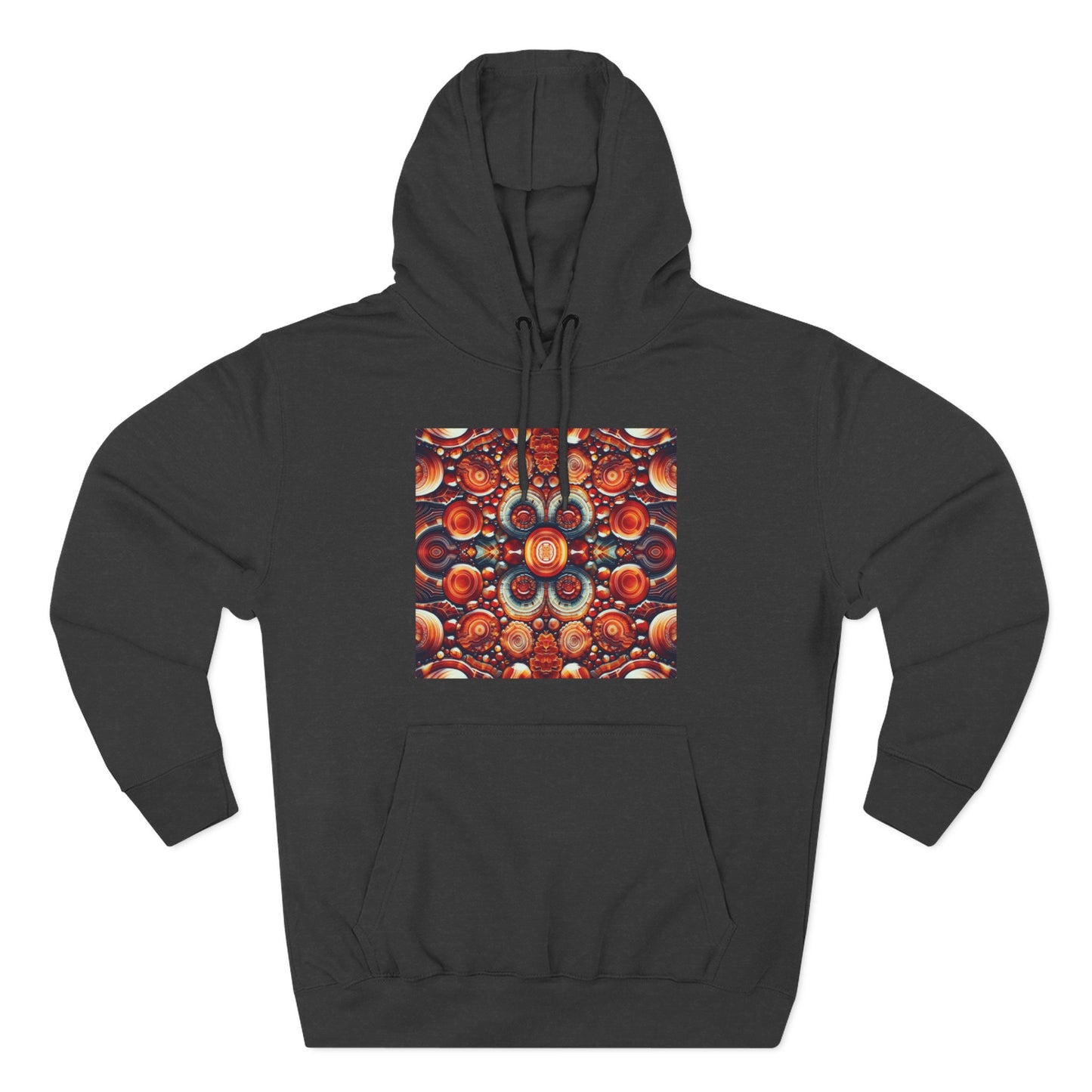 Fleece Hoodie - Carnelian Pattern