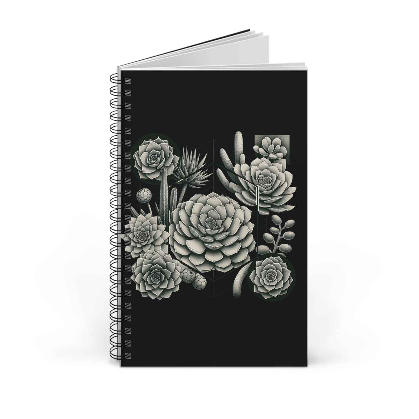 Botanical Spiral Journal - Succulent Design, Gift for Writers, Journal Lovers, Nature Enthusiasts