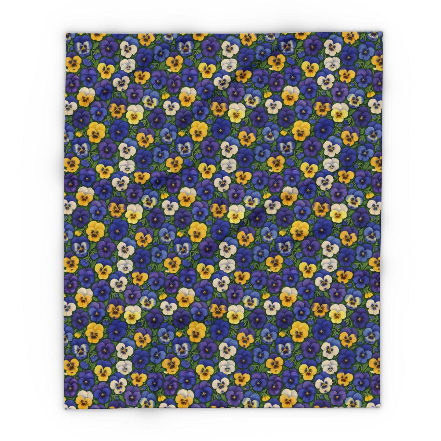 Pansy Floral Arctic Fleece Blanket — Cozy Botanical Throw