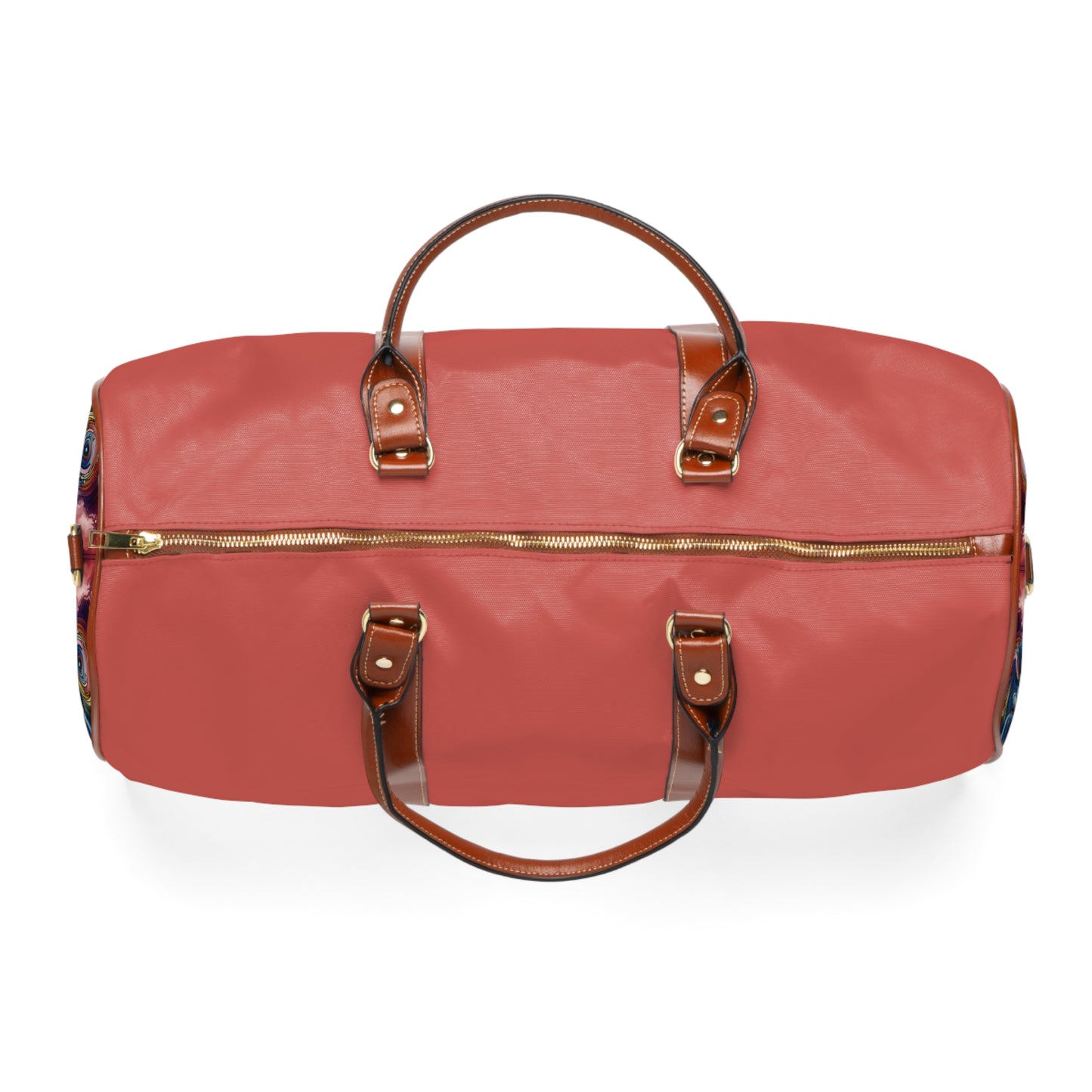 Waterproof Travel Bag - Energy Waves Design, Weekend Getaway Tote, Gym Duffel, Carry-On Luggage, Beach Vacation Bag