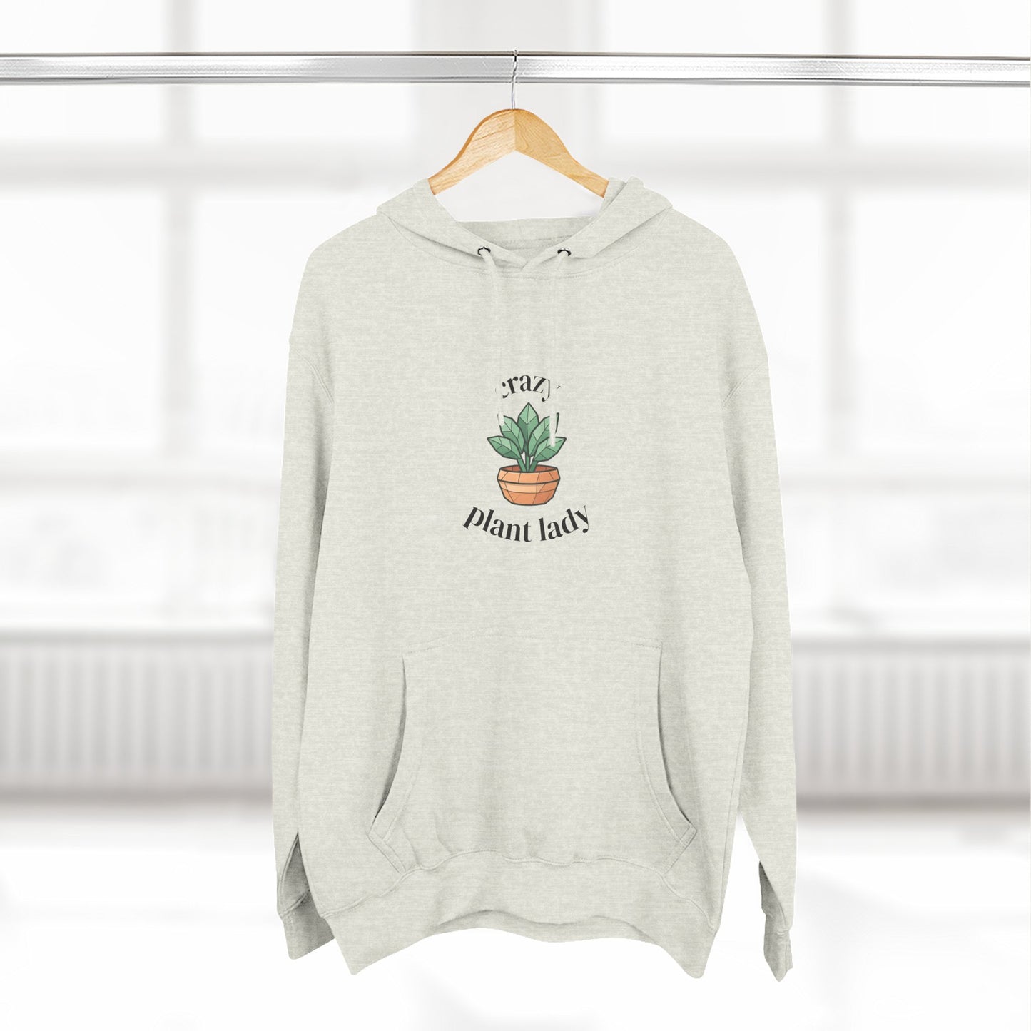 Fleece Hoodie: Plant Lover Gift, Botanical Three-Panel Hoodie, Plant Lady Pullover