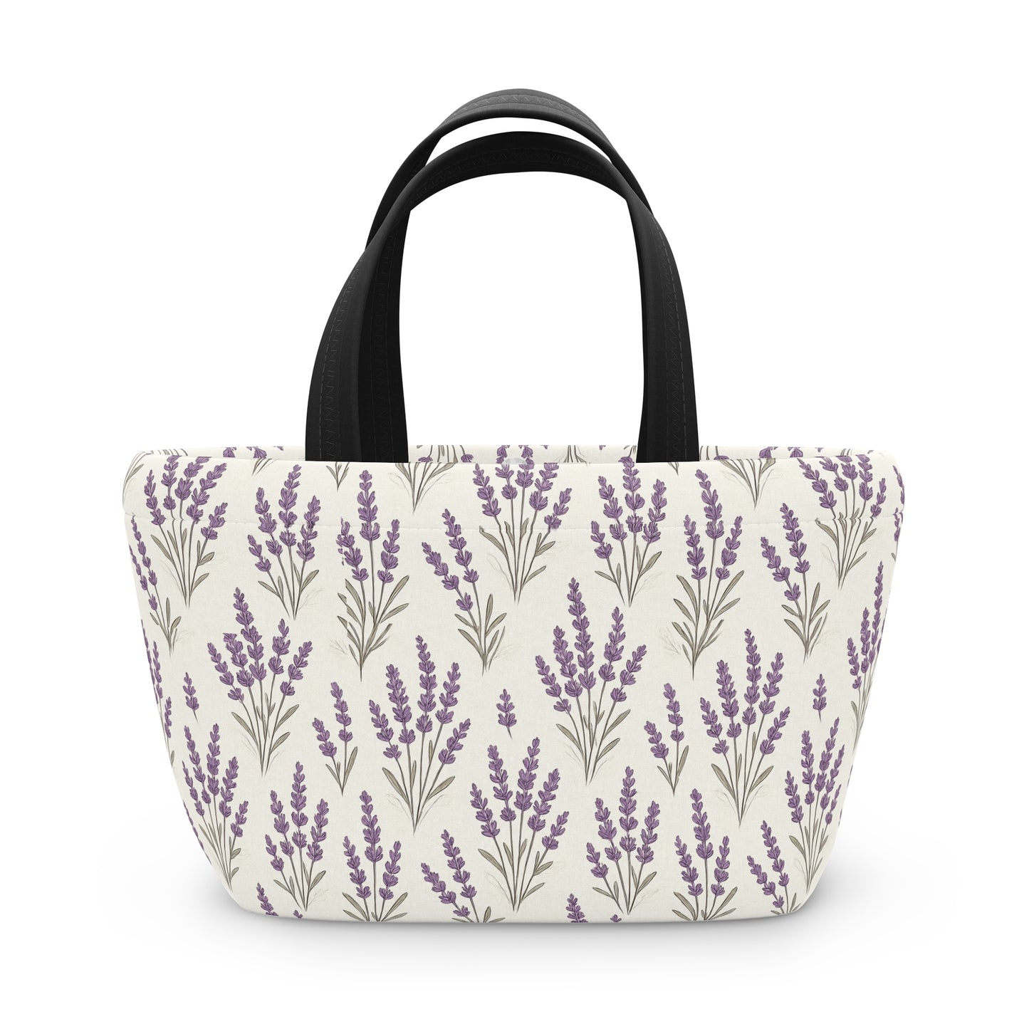 Lunch Bag: Lavender Floral Design, Insulated Tote for Work and School, Reusable Lunch Sack