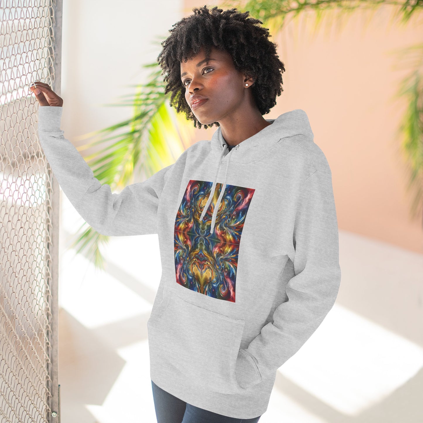 Fleece Hoodie - Energy Wave Design