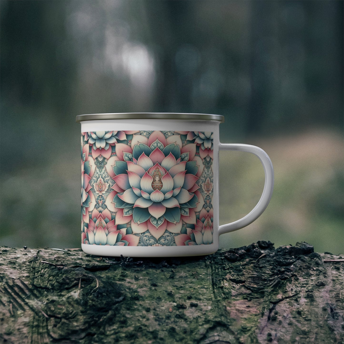 Camping Mug - Lotus Flower Design