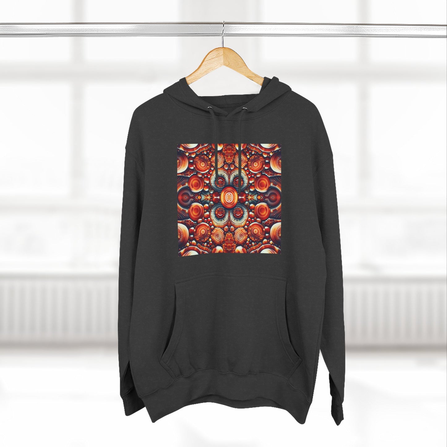 Fleece Hoodie - Carnelian Pattern