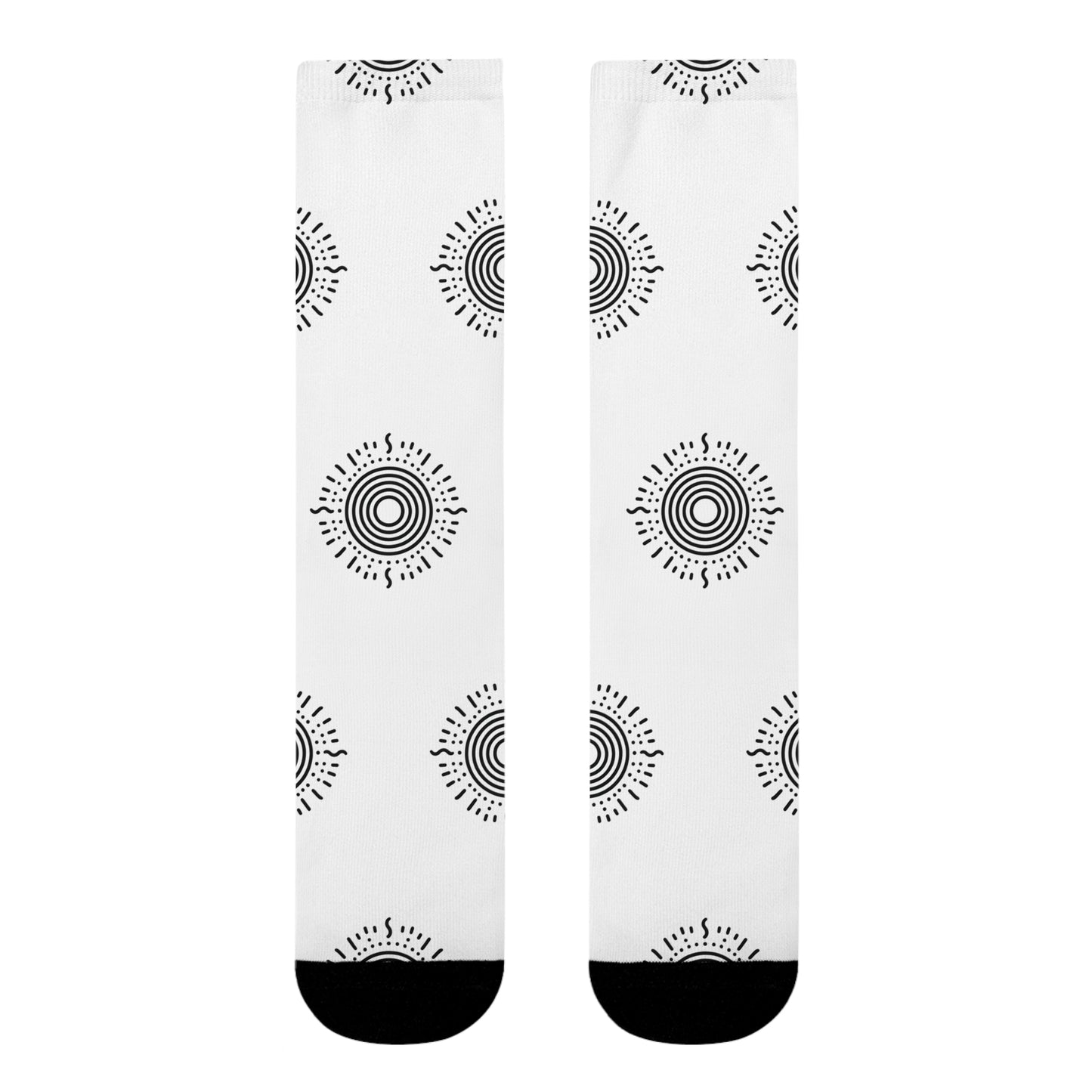 Sun Minimalist Sublimation Crew Socks, Footwear, Accessories, Gift, Trendy, Cute, Fashion, Bright, Colorful, Casual