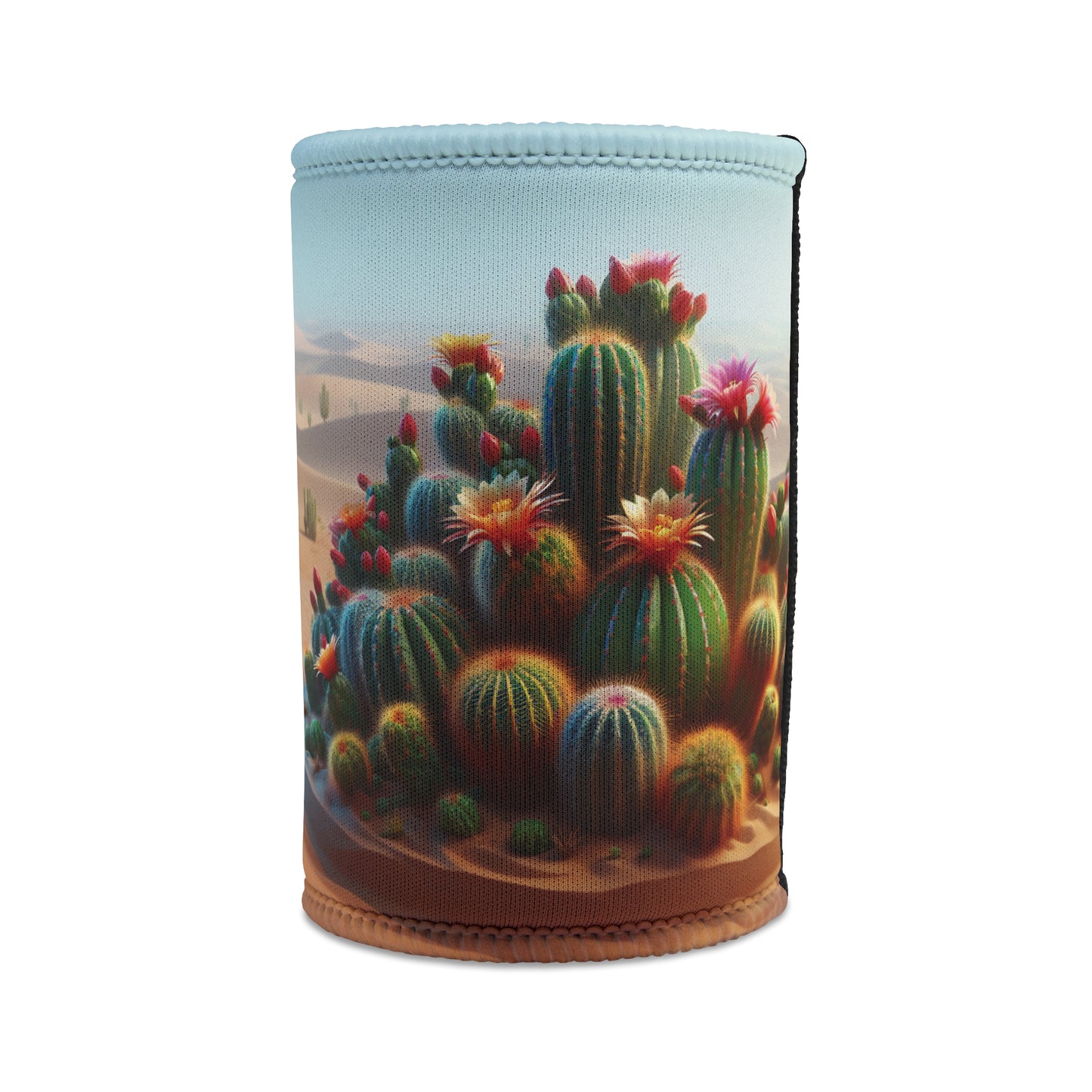 Stubby Cooler - Desert Cactus Design, Succulent Plant Drink Holder, Beverage Holder, Can Cooler, Beer Sleeve, Drink Insulator