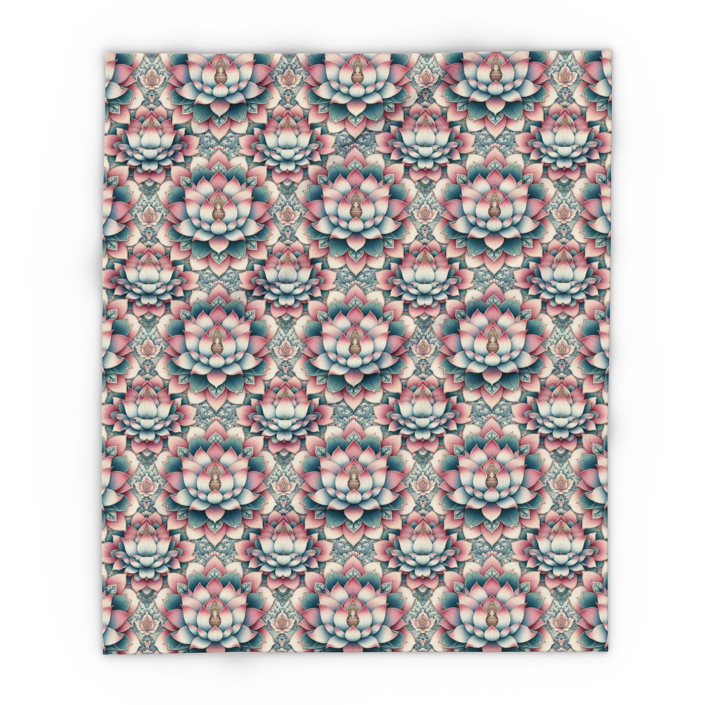 Fleece Blanket - Lotus Flower Design