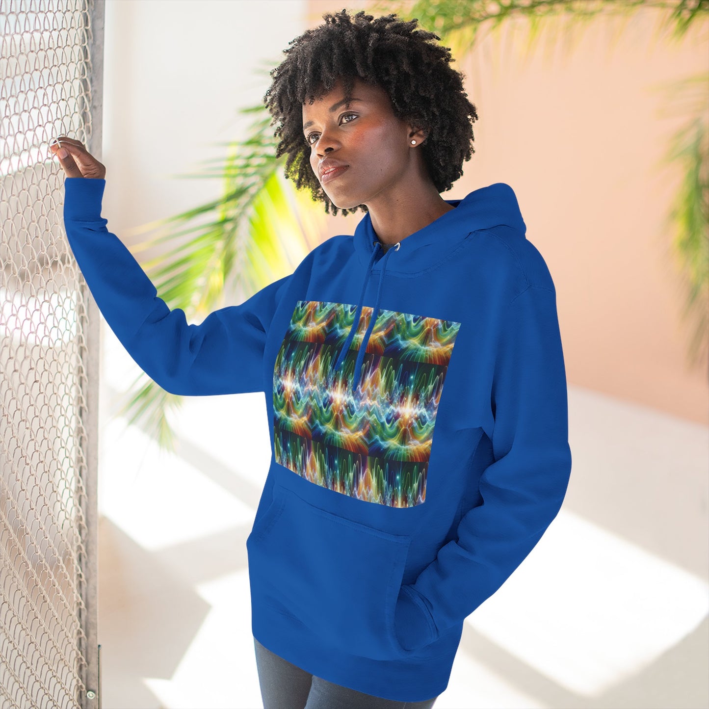Fleece Hoodie - Frequency Waves Design