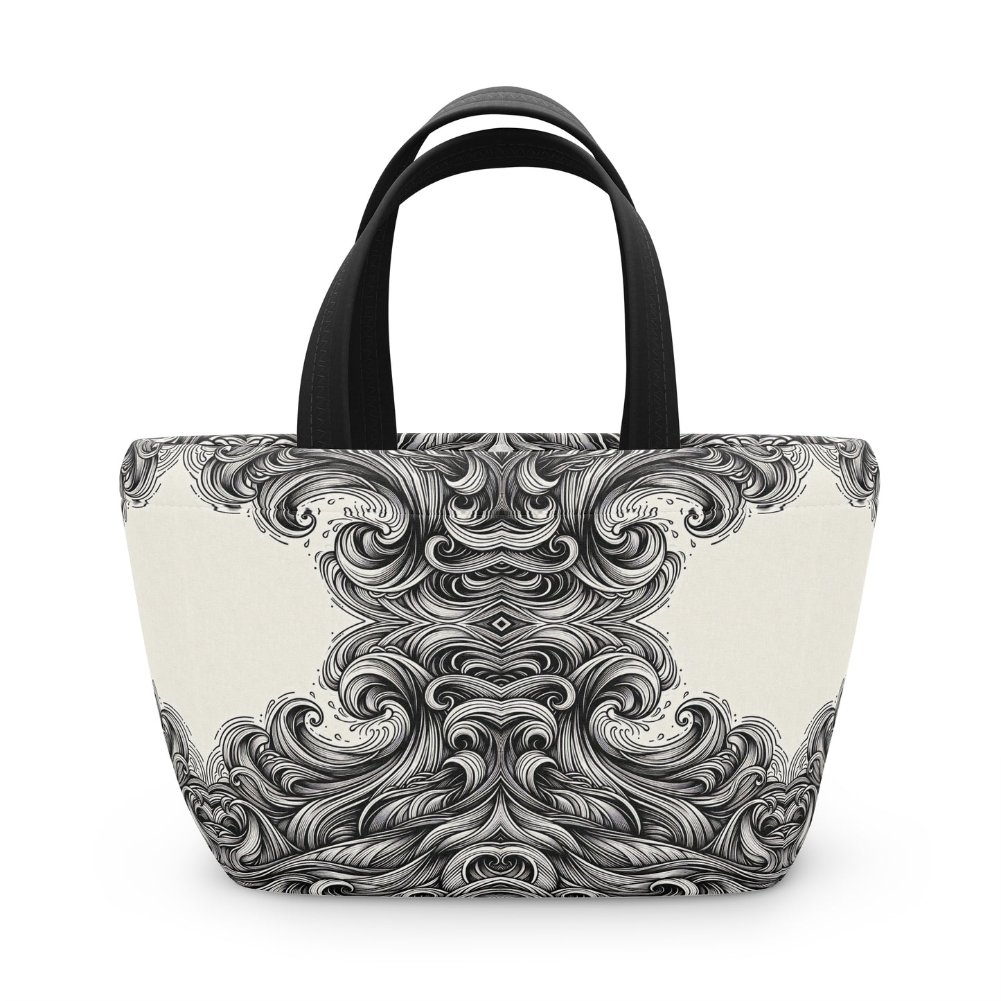 Lunch Bag - Monochrome Energy Waves