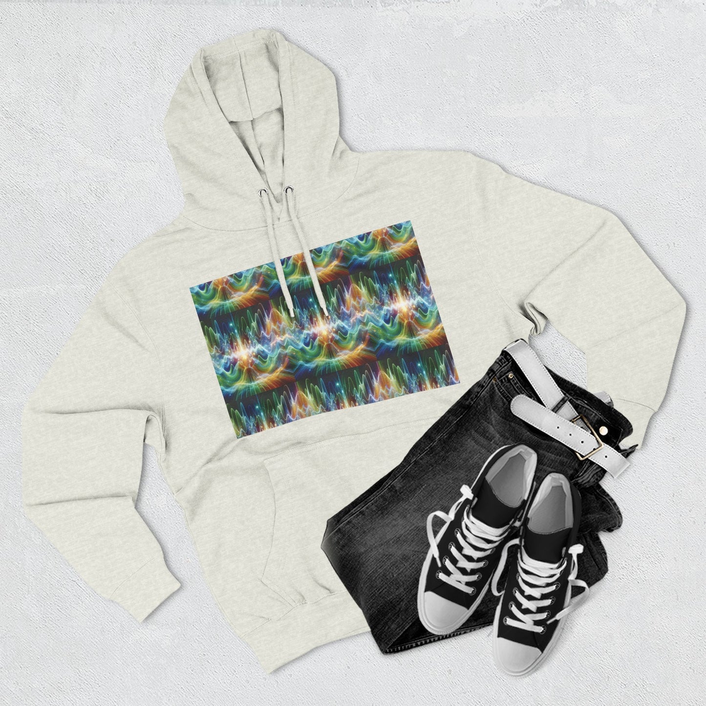 Fleece Hoodie - Frequency Waves Design