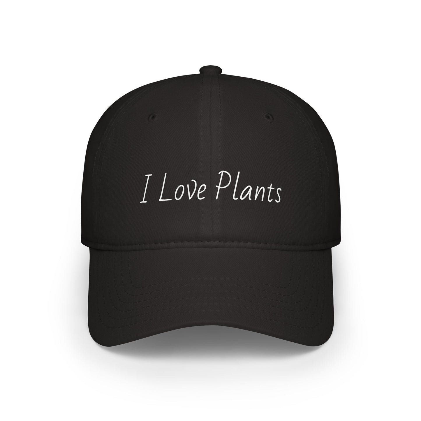I Love Plants Low Profile Baseball Cap, Plant Lovers Gift, Gardening Hat, Casual Everyday Cap