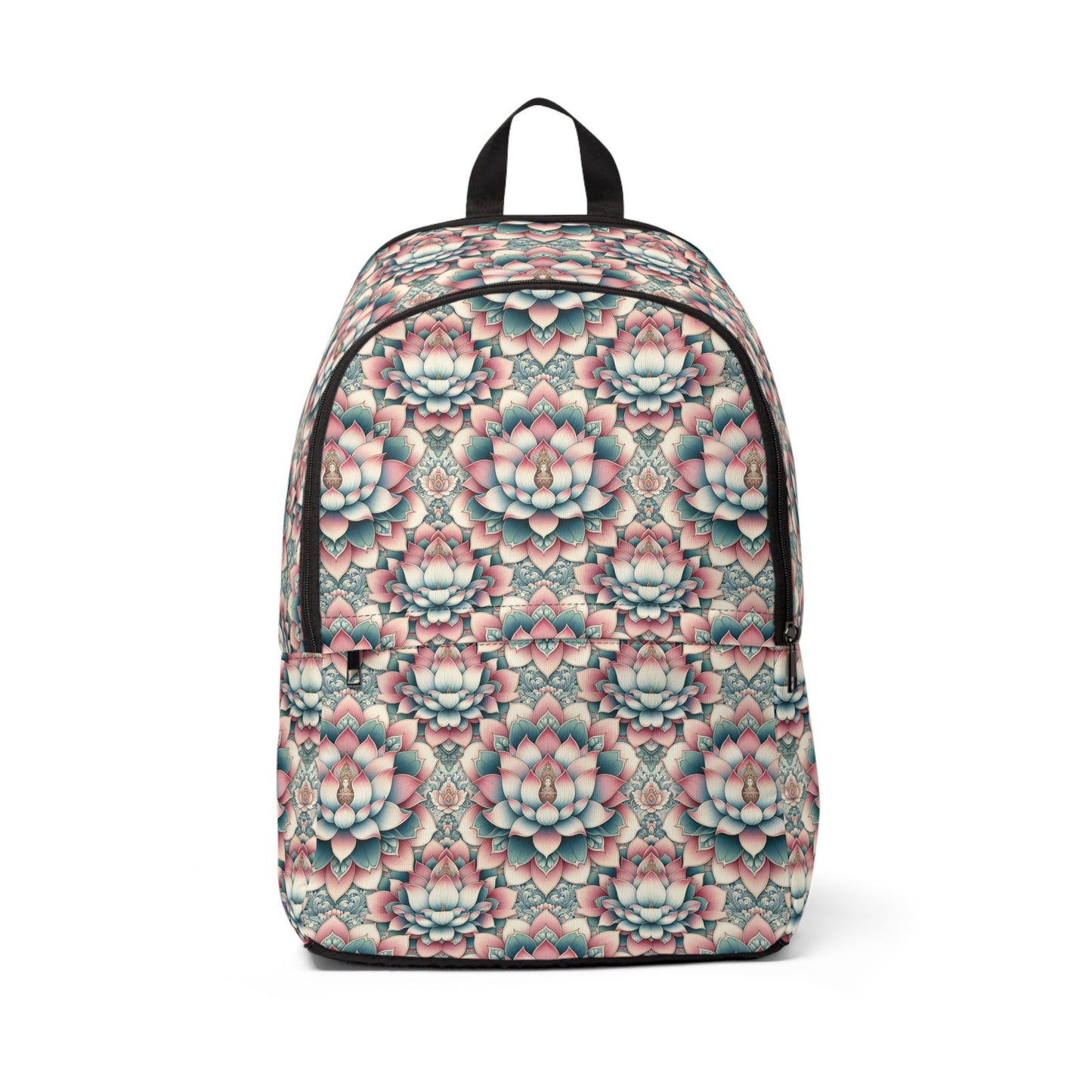 Fabric Backpack Lotus Flower Design