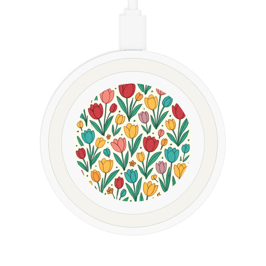 Wireless Charging Pad: Tulip Pattern