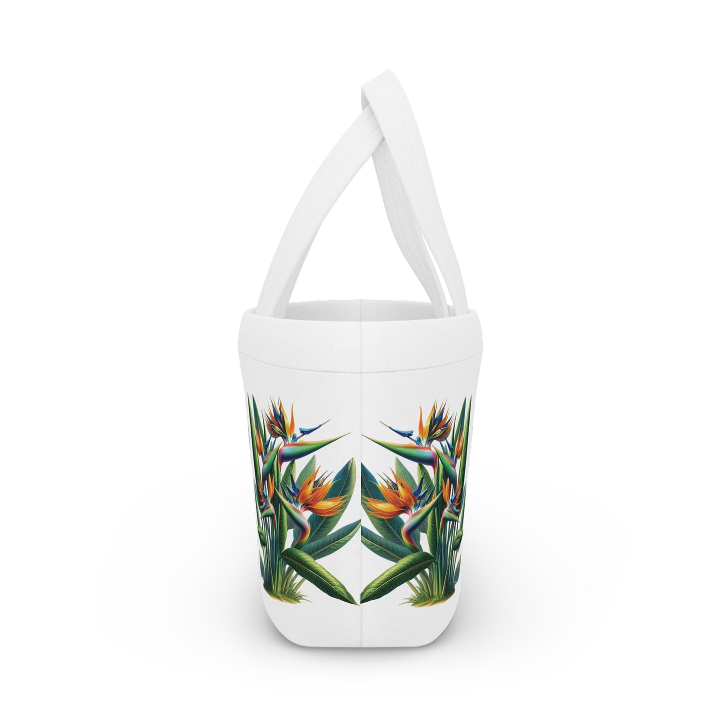 Lunch Bag for Tropical Vibes, Bird of Paradise Design, Reusable Insulated Cooler, Beach Picnic Tote, School Work Office Meal Storage, Summer