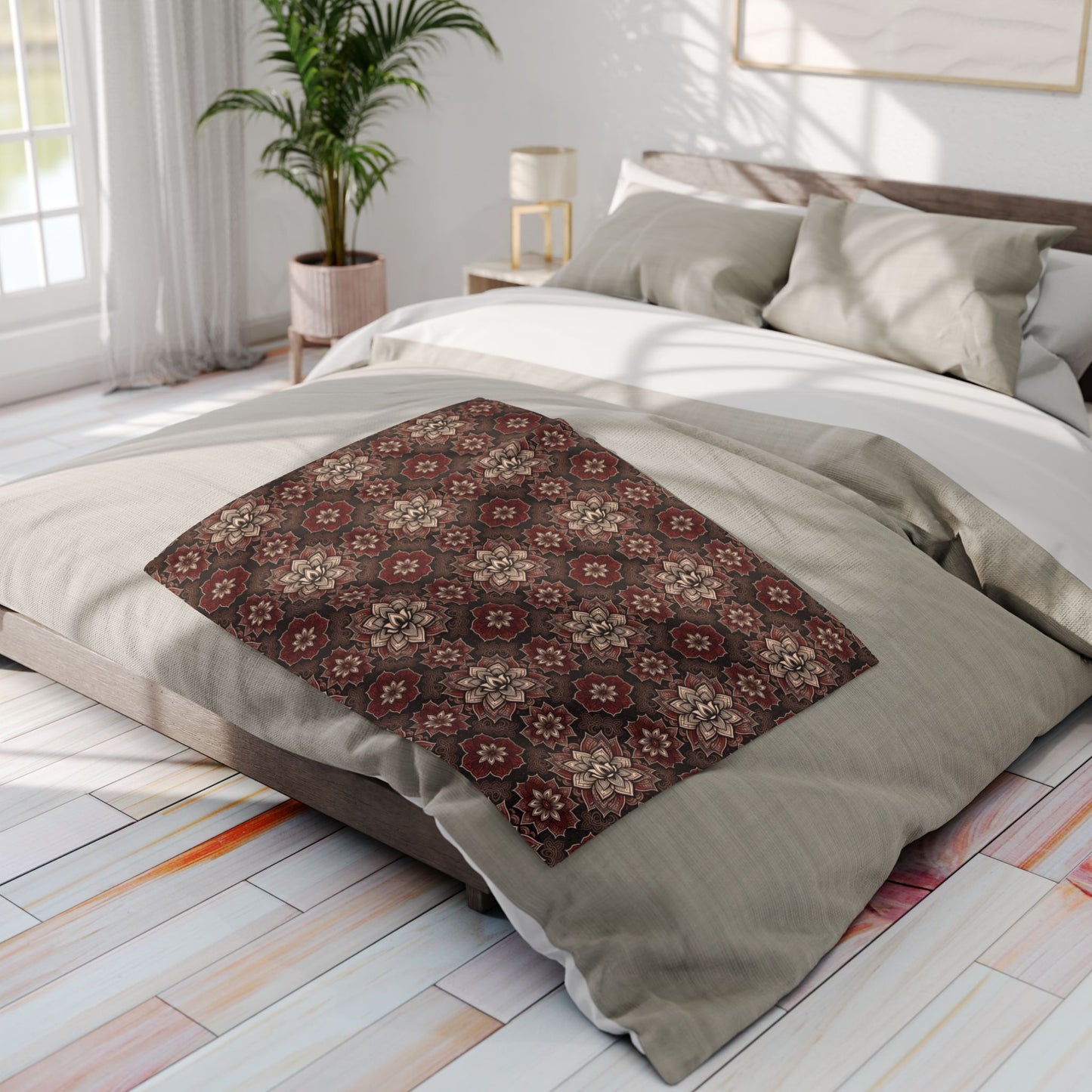 Fleece Blanket with Root Chakra Design