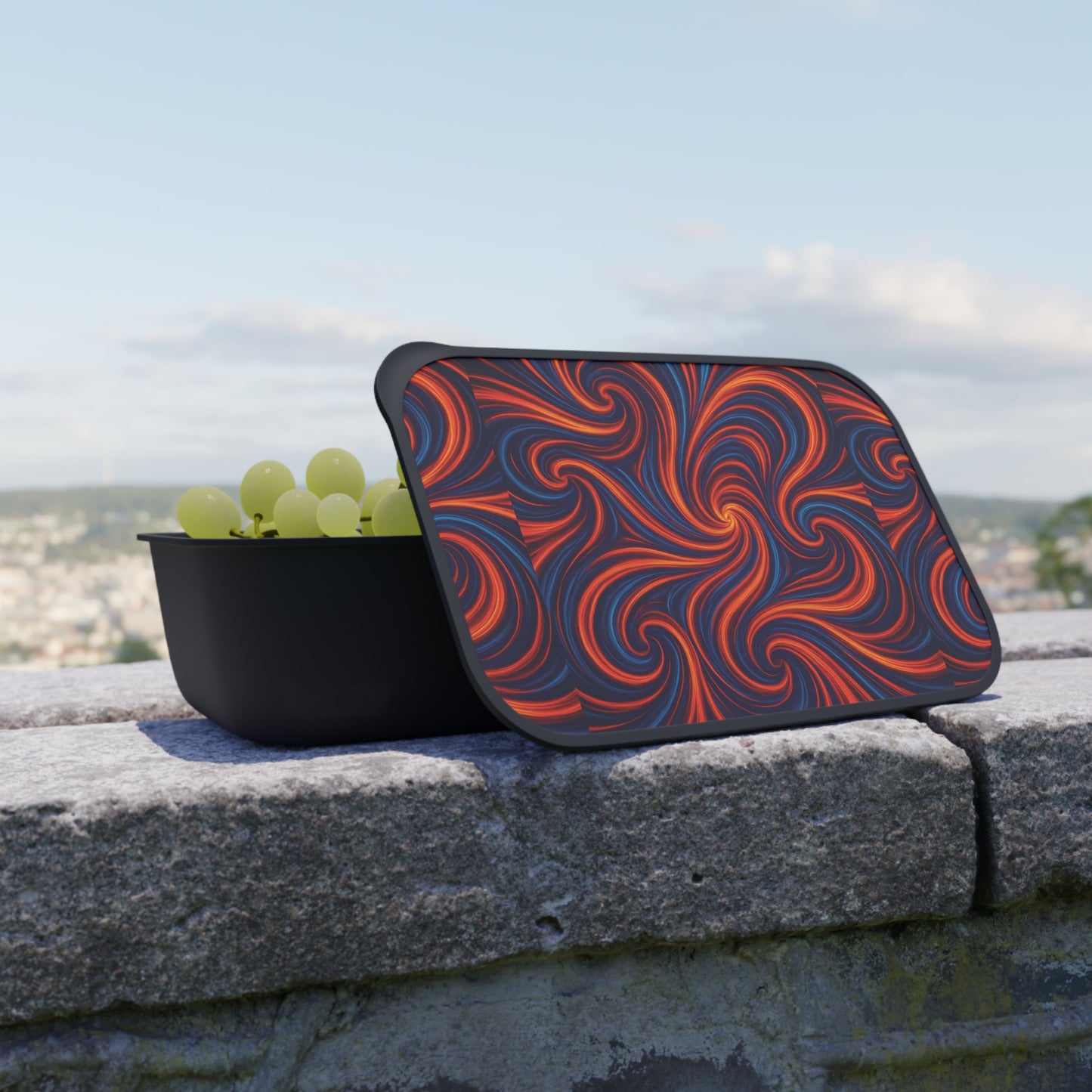 Colorful Swirl Bento Box: Lunch Box, Kids School Bento Box, Meal Prep, Office Lunch Container, Reusable, Eco-friendly