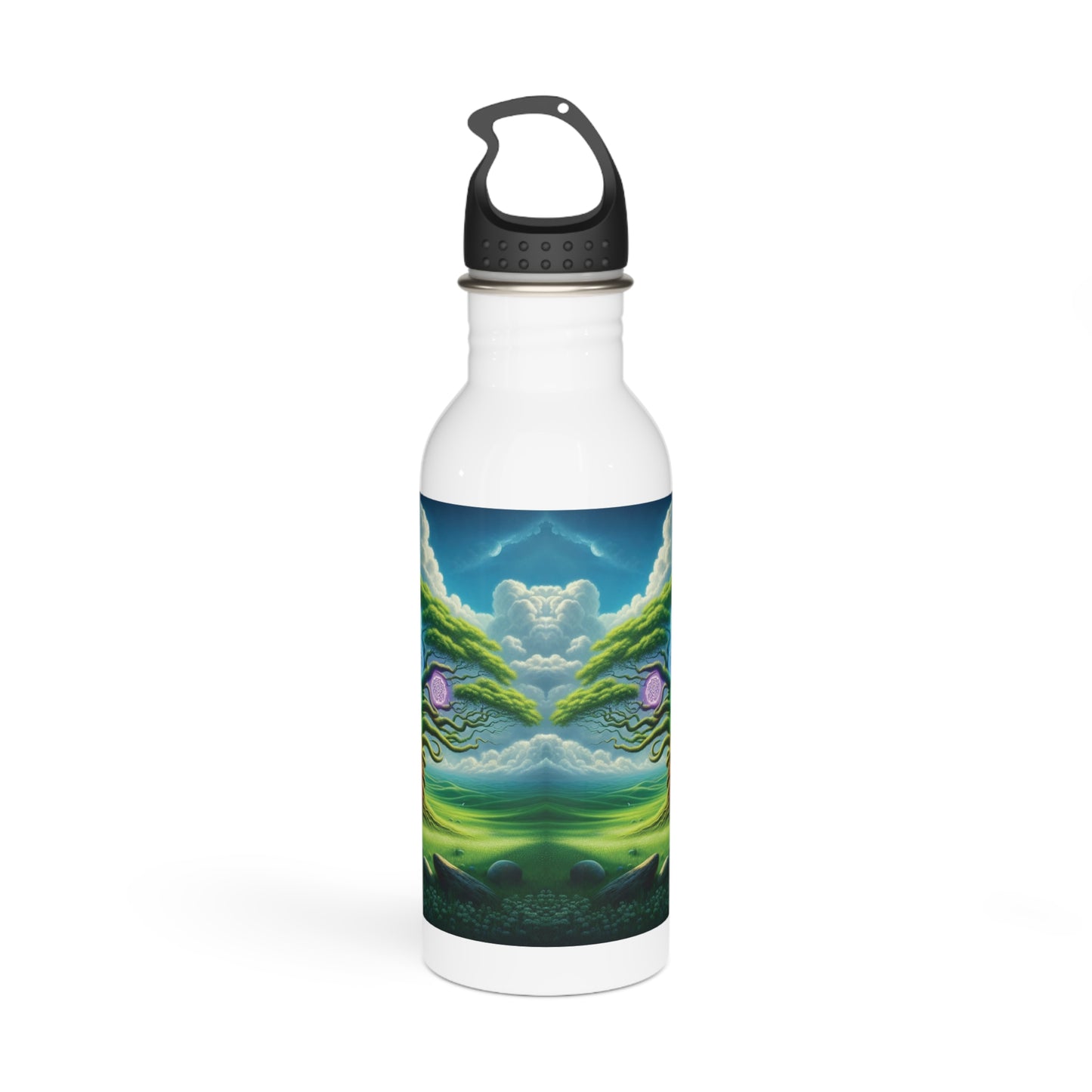 Chakra Tree Water Bottle, Yoga Water Bottle, Stainless Steel Water Bottle, Tree of Life Drinkware, Mindfulness Gift, Reiki Energy Bottle