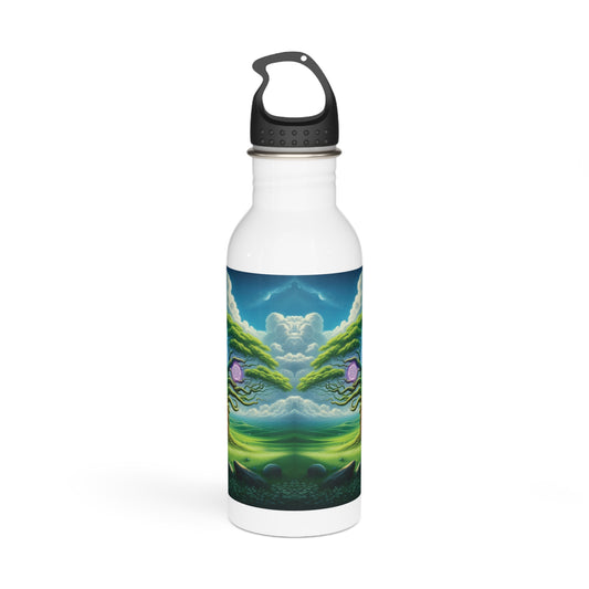 Chakra Tree Water Bottle, Yoga Water Bottle, Stainless Steel Water Bottle, Tree of Life Drinkware, Mindfulness Gift, Reiki Energy Bottle
