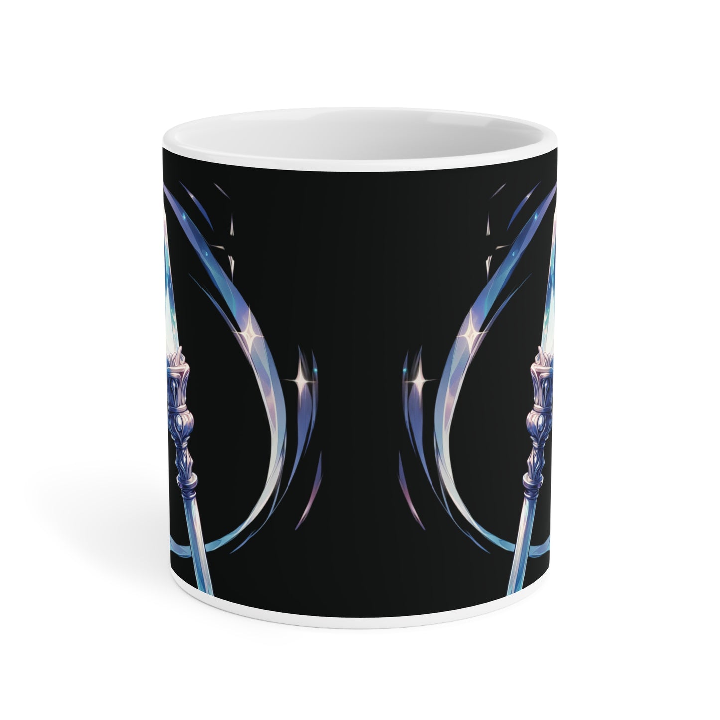 Crystal Wand Ceramic Mug - 11oz, Unique Gift for Spiritualists, Manifestation Enthusiasts, Inspirational Coffee Cup