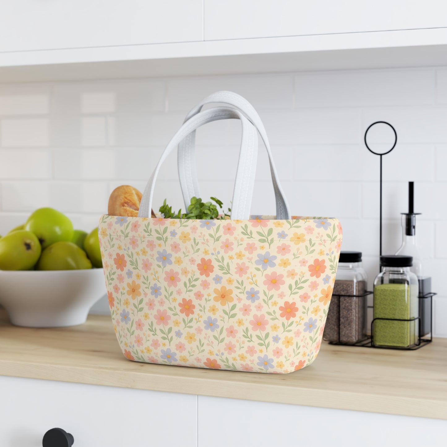 Dainty Floral Lunch Bag