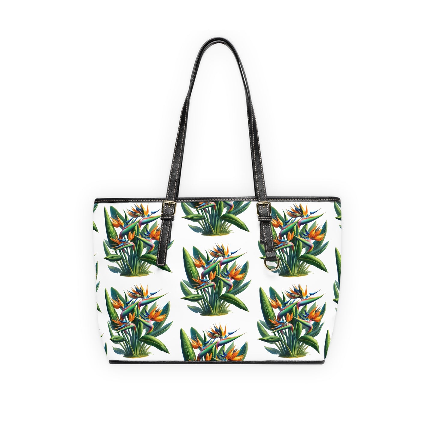 Shoulder Bag - Exotic Bird of Paradise Pattern, Tropical Purse, Vegan Leather Tote, Summer Handbag, Boho Chic Crossbody Bag