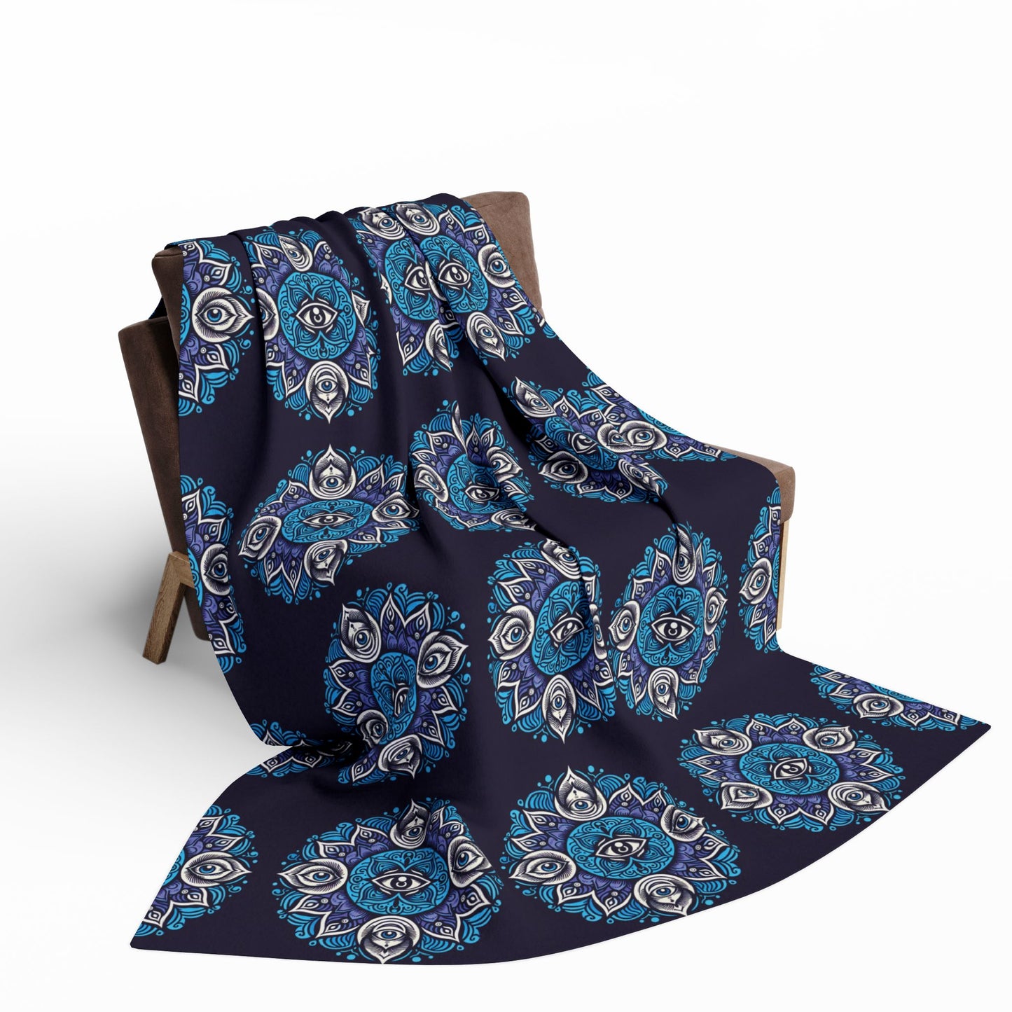 Fleece Blanket with Third Eye Chakra Design