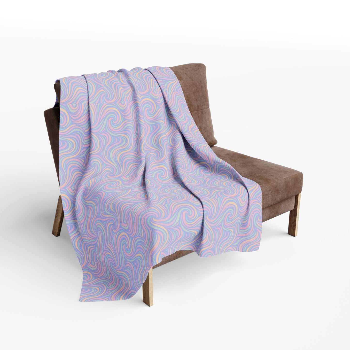 Pastel Swirl Arctic Fleece Blanket — Soft Cozy Throw for Home & Gifting