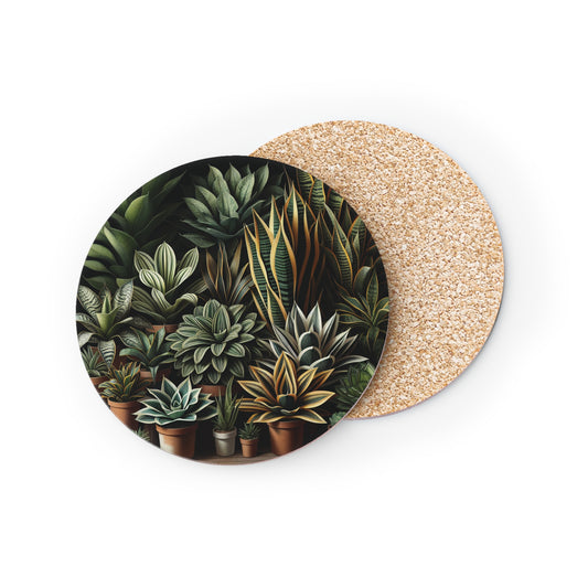 Snake Plant Family Coasters, Plant Lover Gift, Botanical Coasters, Housewarming Gift, Greenery Decor, Succulent Coasters