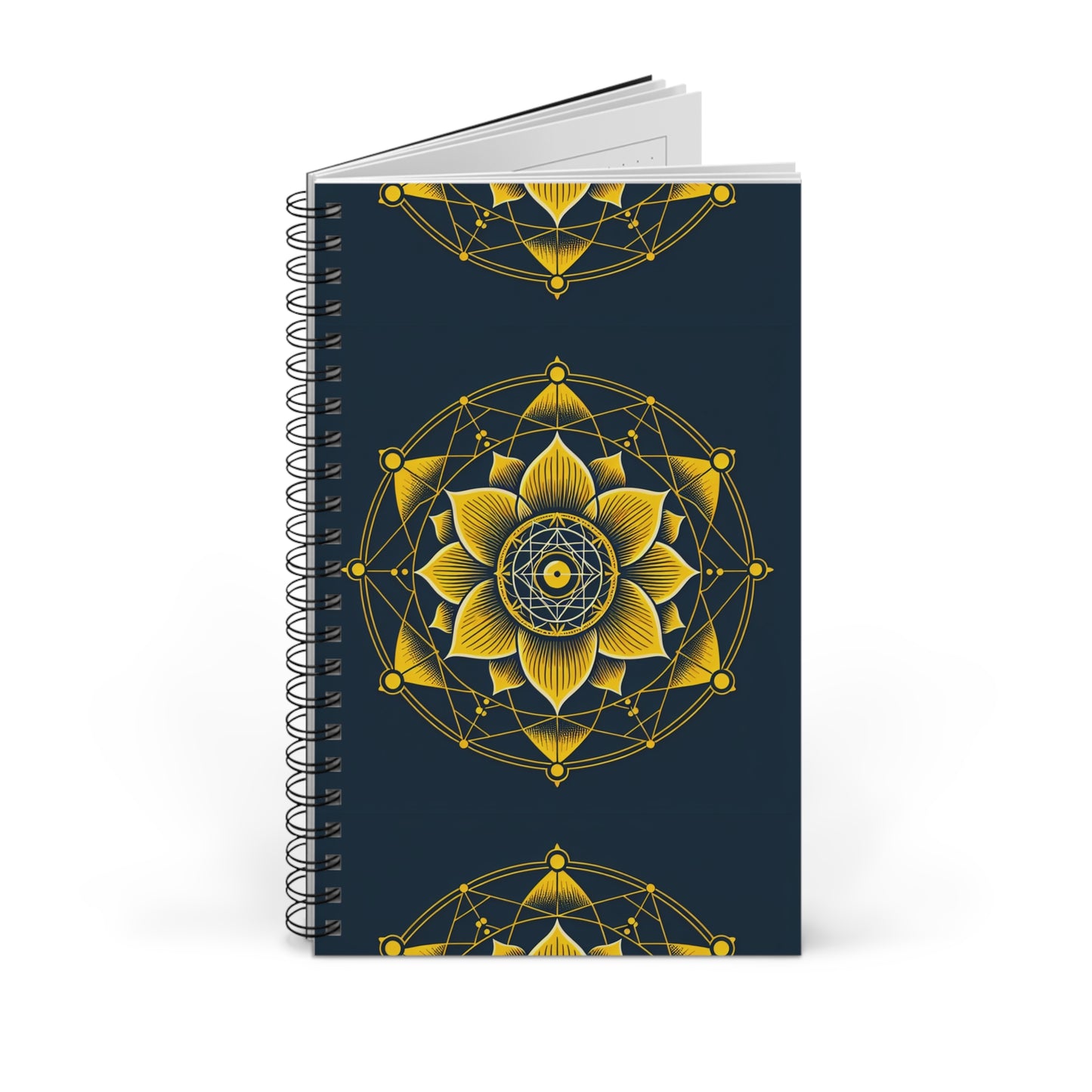 Solar Plexus Spiral Journal - Wellness Journal, Meditation Notebook, Gift for Her, Art Journal, Spiritual Writing