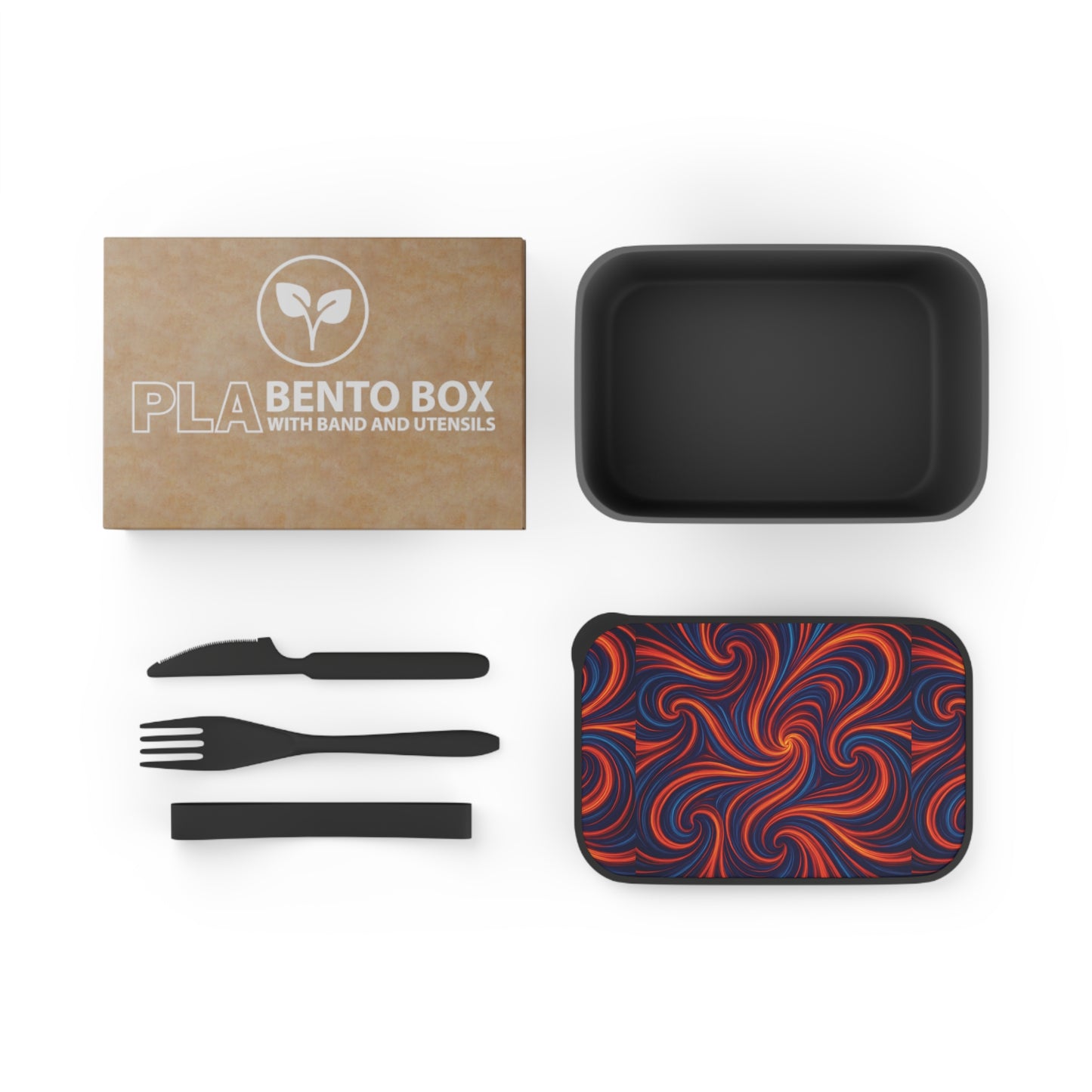 Colorful Swirl Bento Box: Lunch Box, Kids School Bento Box, Meal Prep, Office Lunch Container, Reusable, Eco-friendly