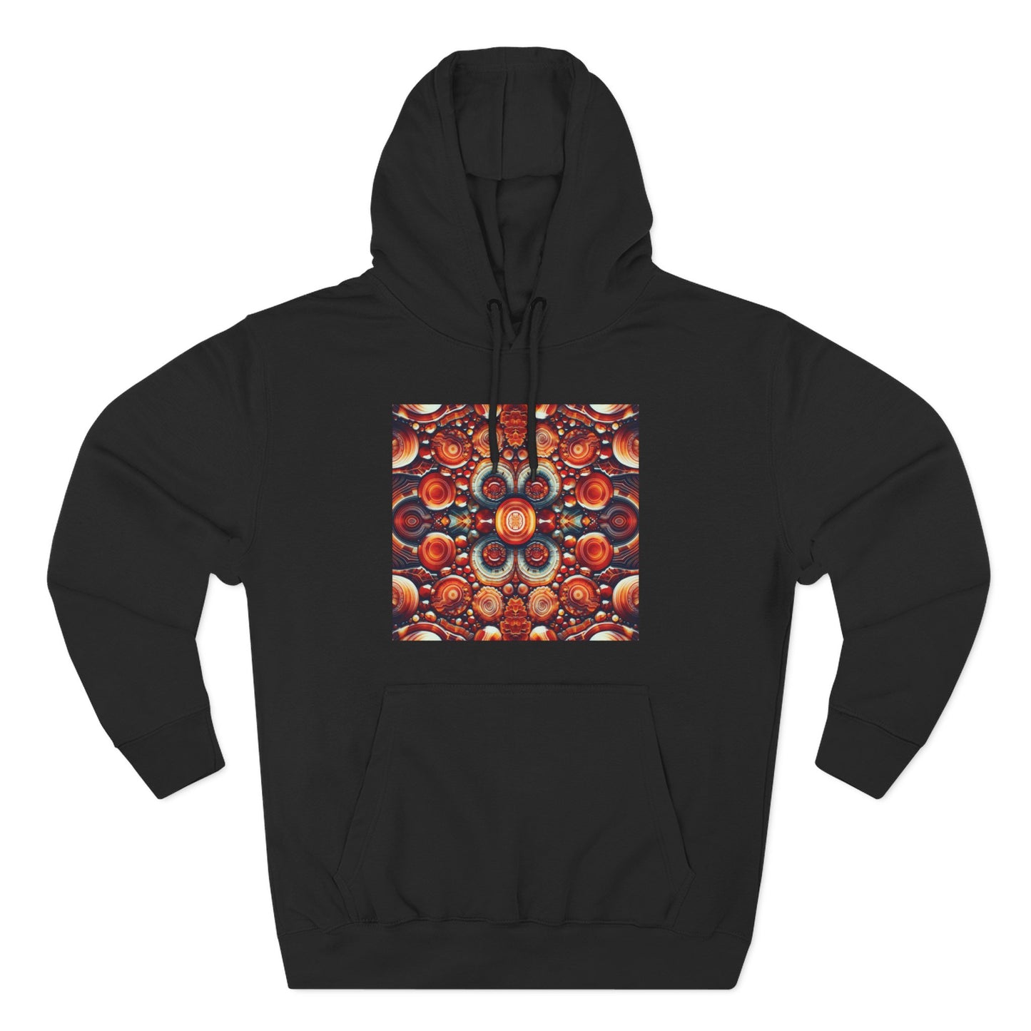 Fleece Hoodie - Carnelian Pattern