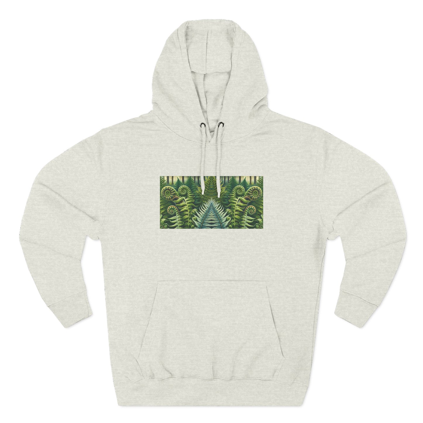 Nature-Inspired Three-Panel Fleece Hoodie for Outdoor Enthusiasts