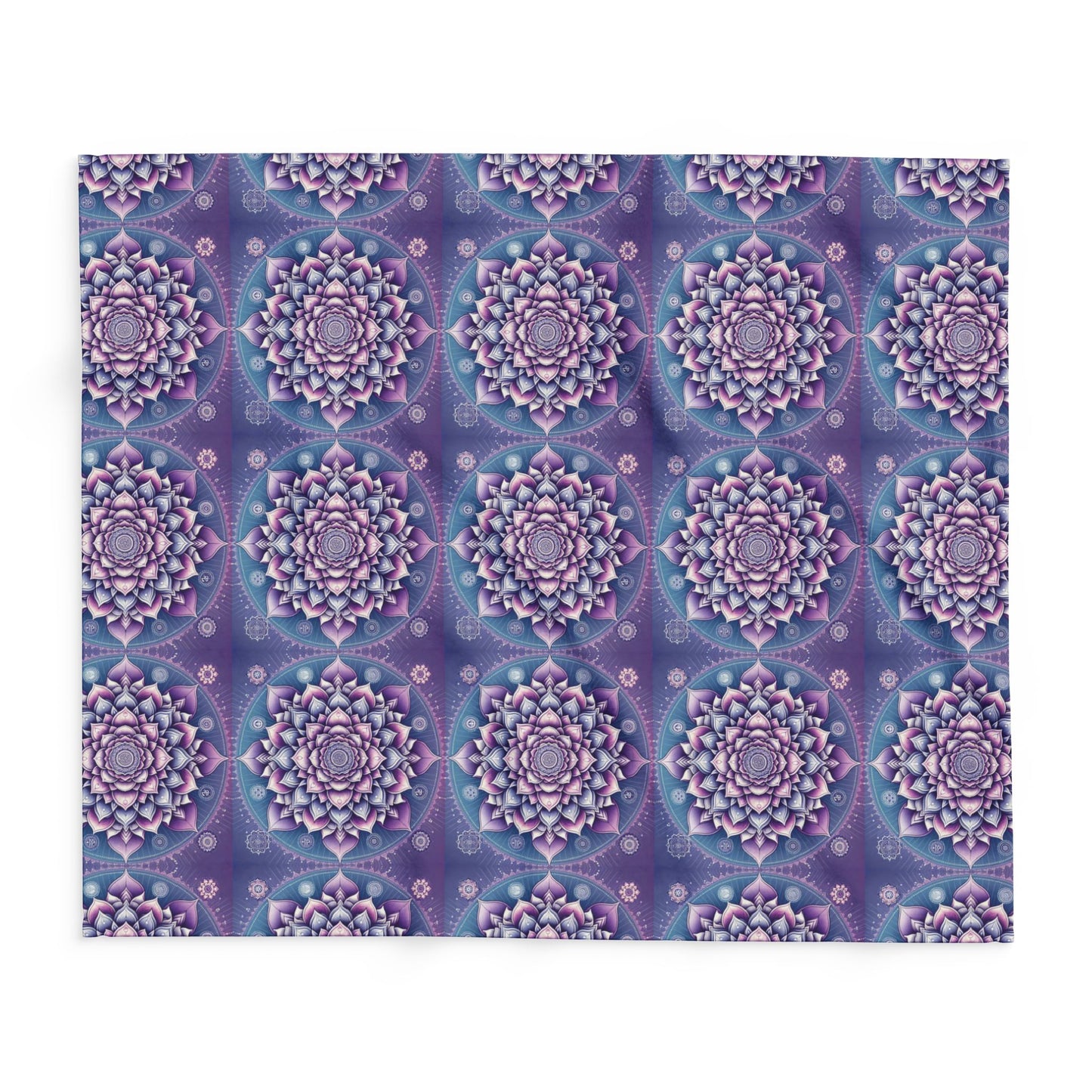 Fleece Blanket with Crown Chakra Design