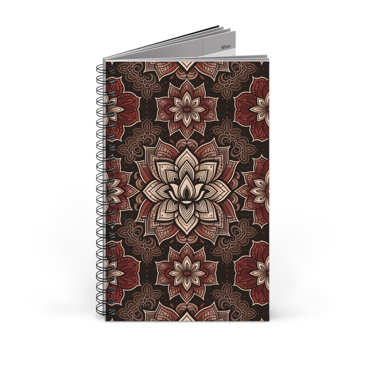 Root Chakra Spiral Journal - Thoughtful Gift for Writers, Artists, Students, Creative Notebook, Mandala Design