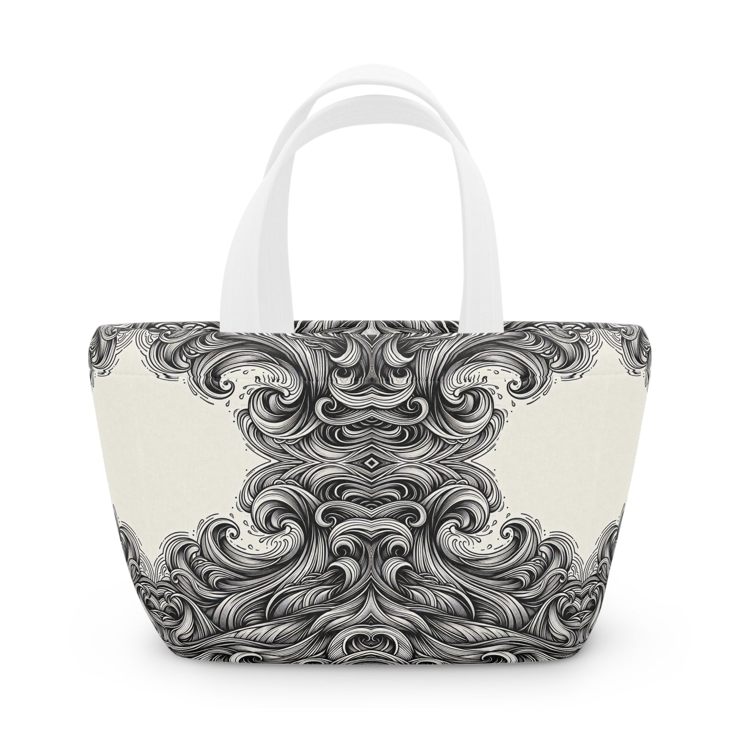 Lunch Bag - Monochrome Energy Waves