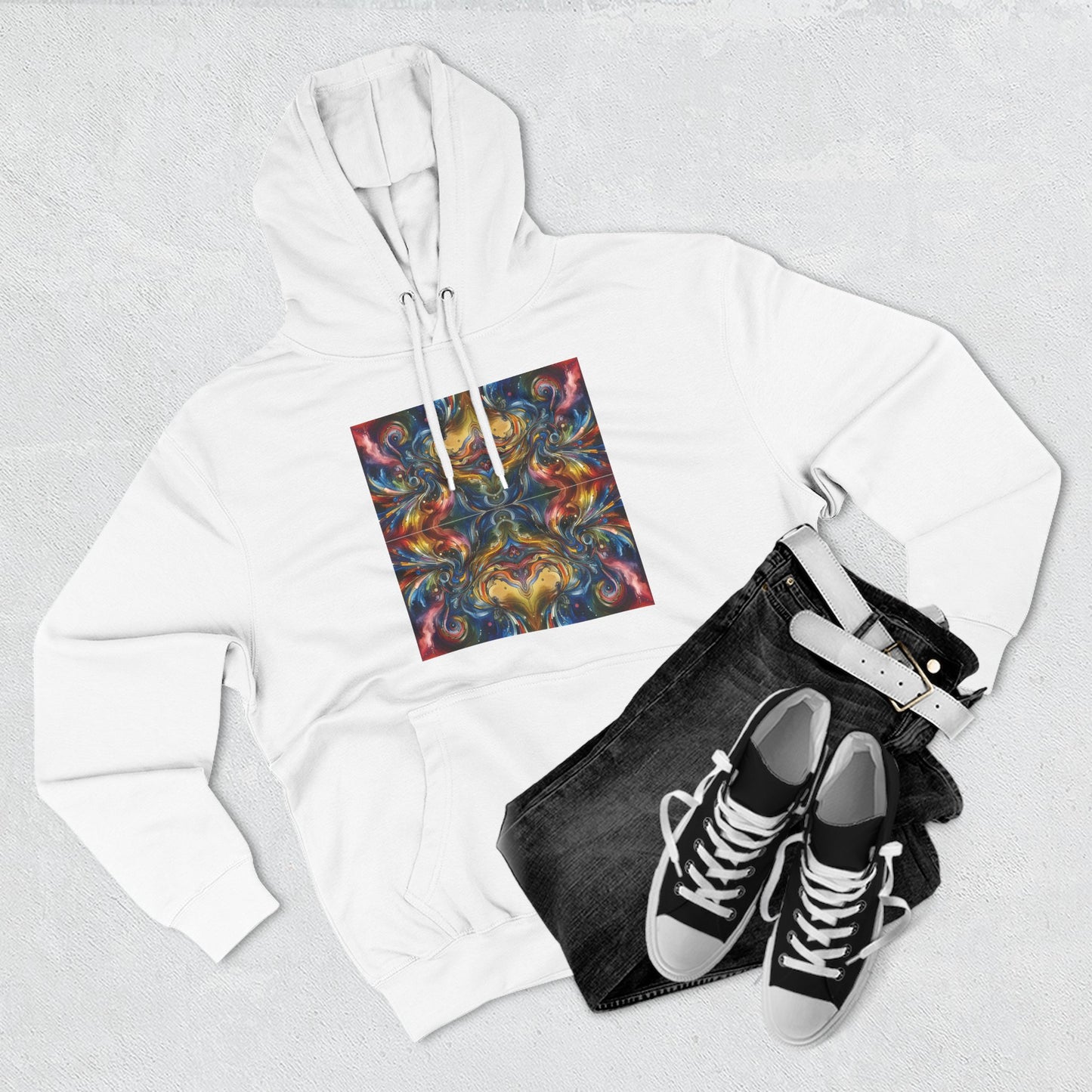 Fleece Hoodie - Energy Wave Design