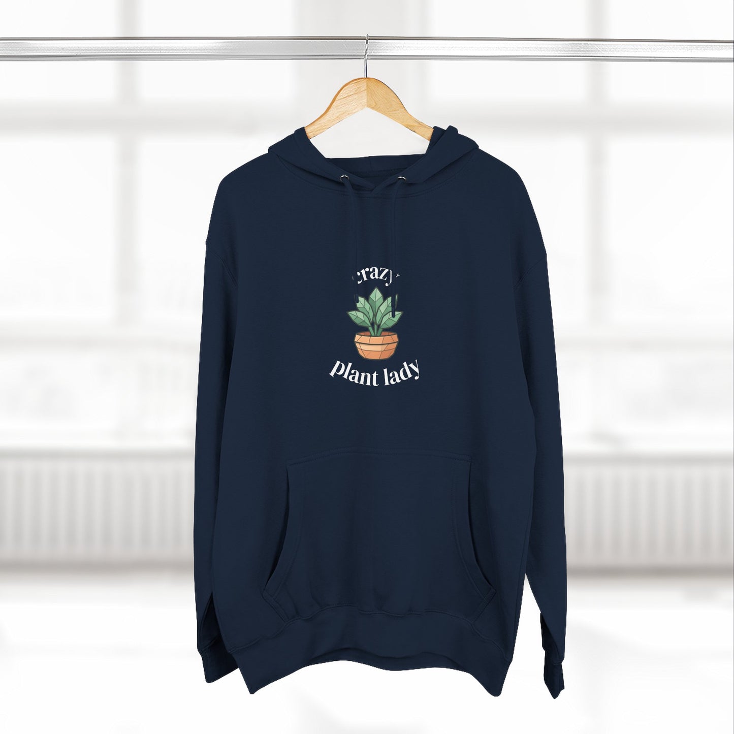 Fleece Hoodie: Plant Lover Gift, Botanical Three-Panel Hoodie, Plant Lady Pullover
