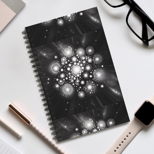 Star Cluster Spiral Journal - meditation journal, cosmic design, yogi diary