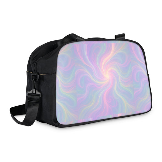 Vibrant Fitness Handbag - Gym Bag, Workout Tote, Travel Purse, Pastel Swirl Design, Yoga Accessories