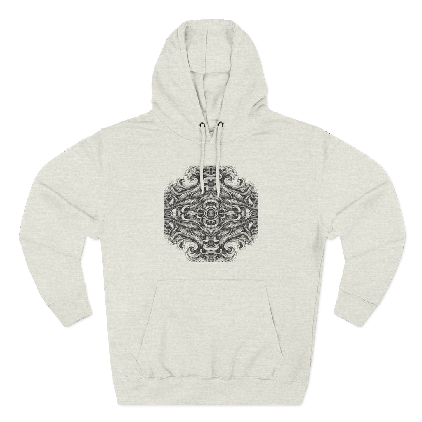 Fleece Hoodie - Monochrome Energy Design