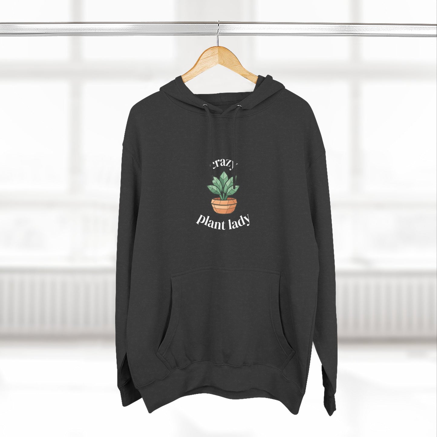 Fleece Hoodie: Plant Lover Gift, Botanical Three-Panel Hoodie, Plant Lady Pullover