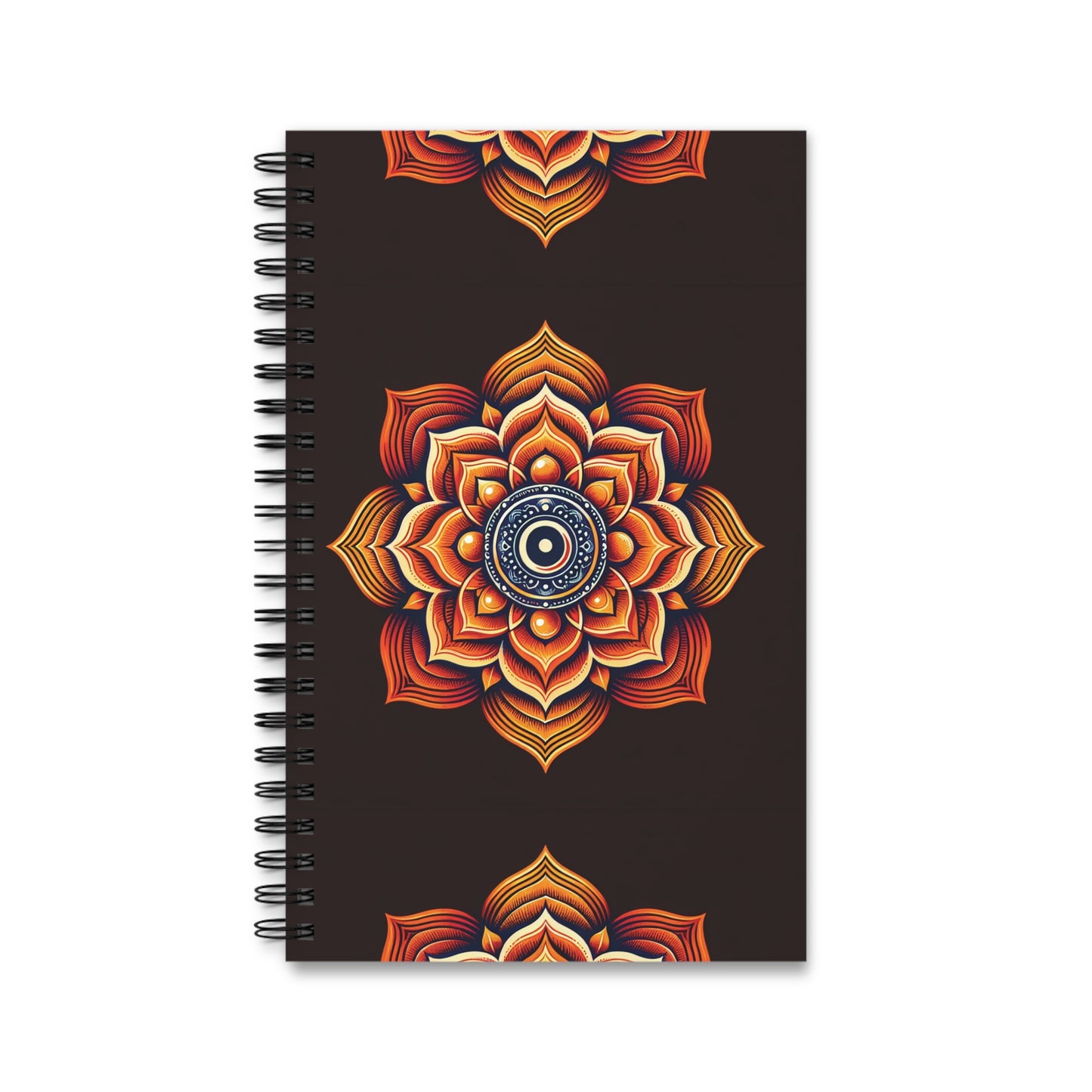 Sacral Chakra Spiral Journal - Mandala Design, Perfect for Meditation, Gratitude, and Daily Planning, Great Gift for Art Lovers