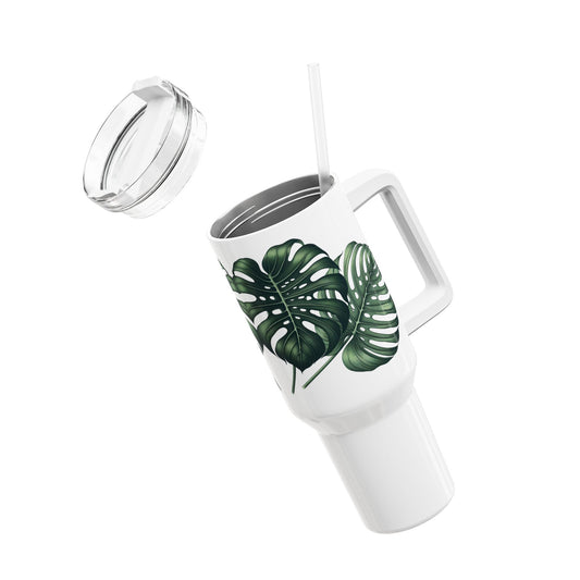 40oz Tumbler - Monstera Leaf Design