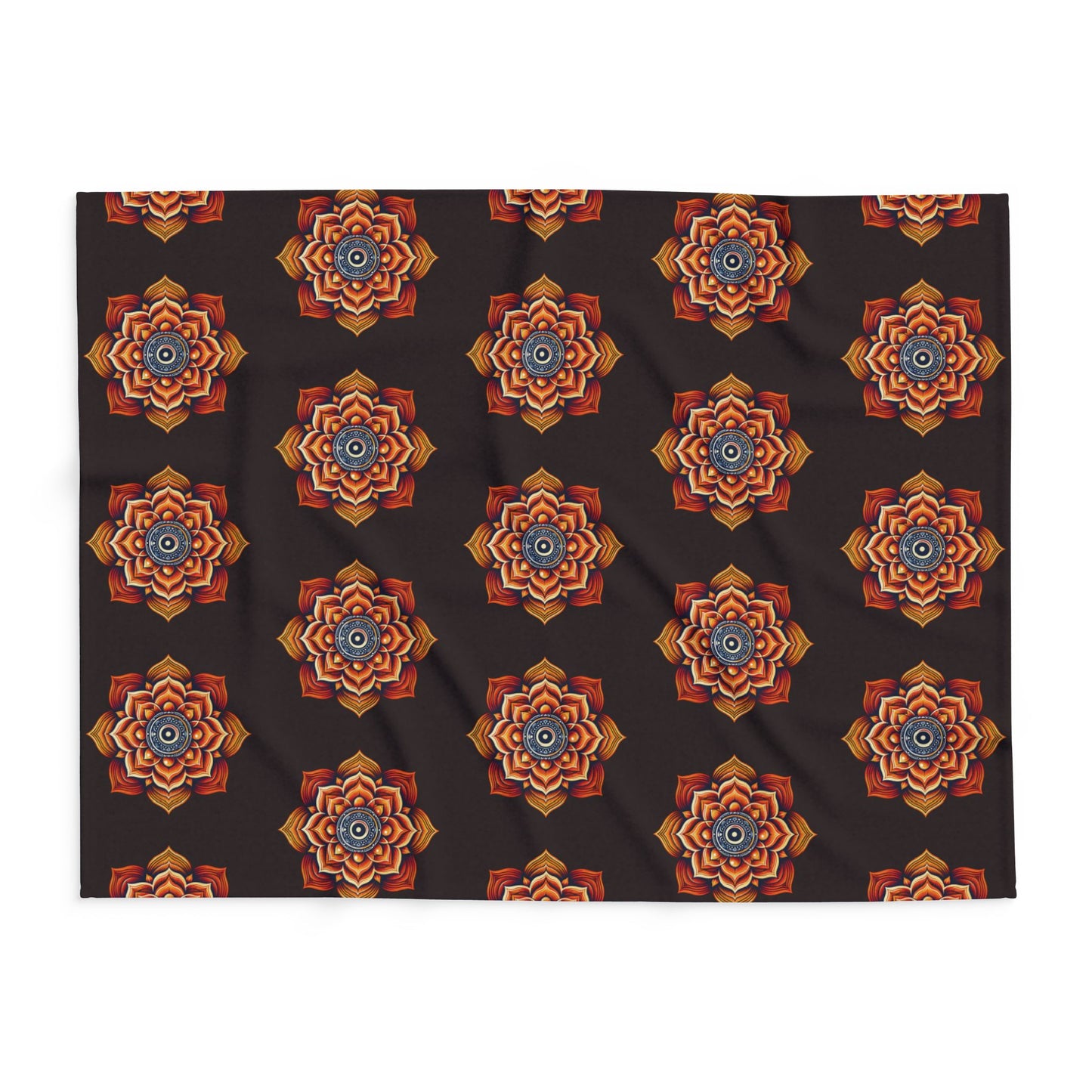 Fleece Blanket with Sacral Chakra Design