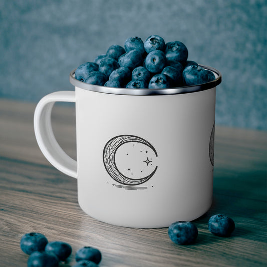 Camping Mug - Minimalist Moon Design