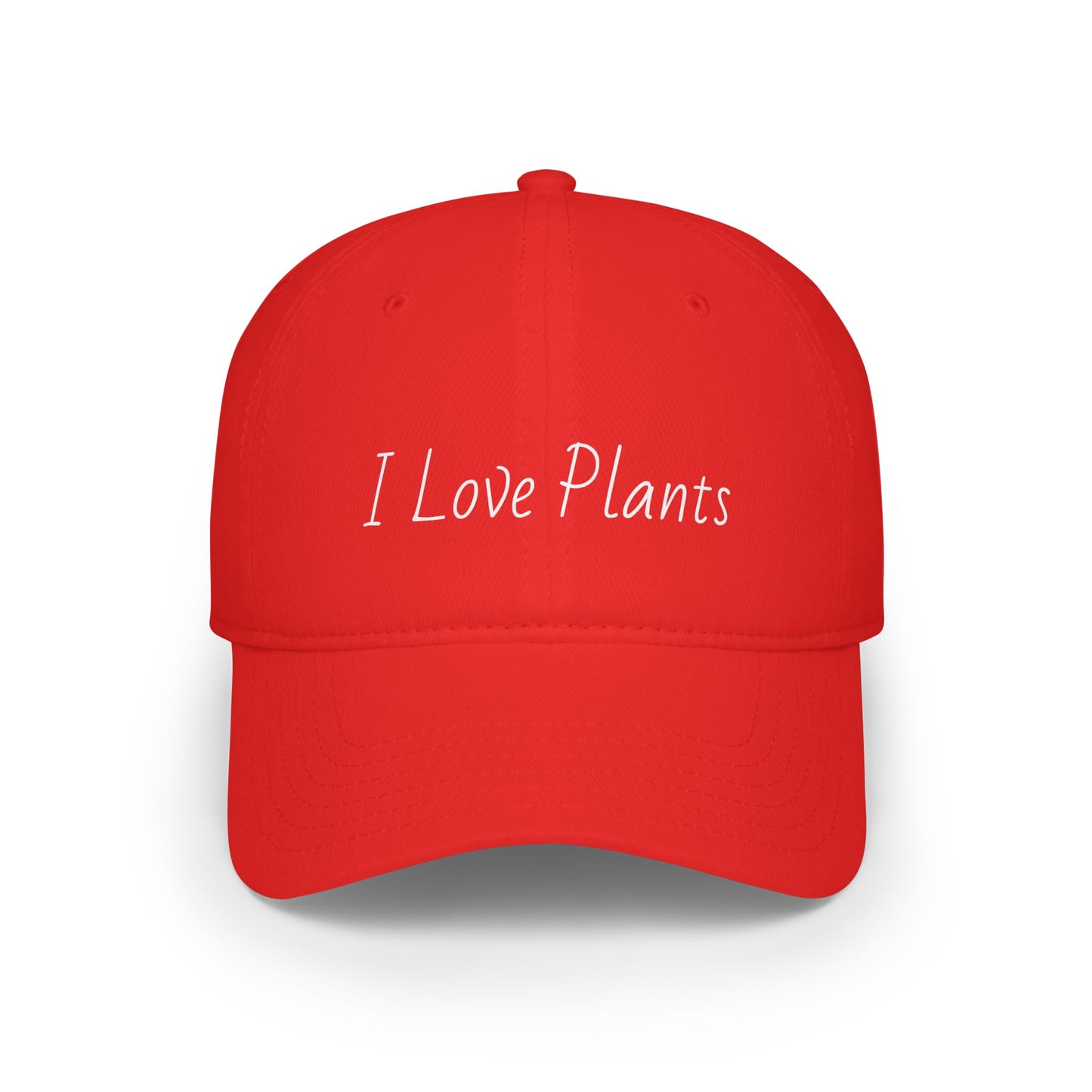 I Love Plants Low Profile Baseball Cap, Plant Lovers Gift, Gardening Hat, Casual Everyday Cap
