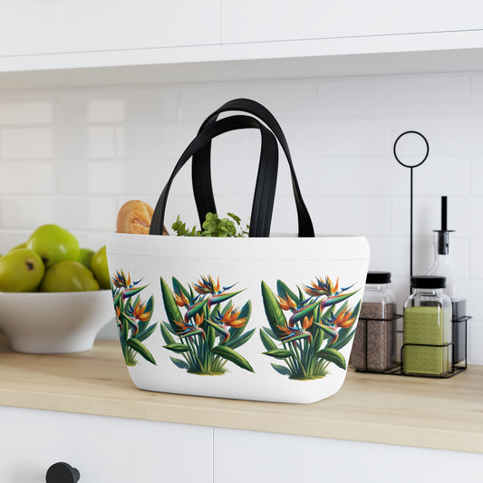 Lunch Bag for Tropical Vibes, Bird of Paradise Design, Reusable Insulated Cooler, Beach Picnic Tote, School Work Office Meal Storage, Summer