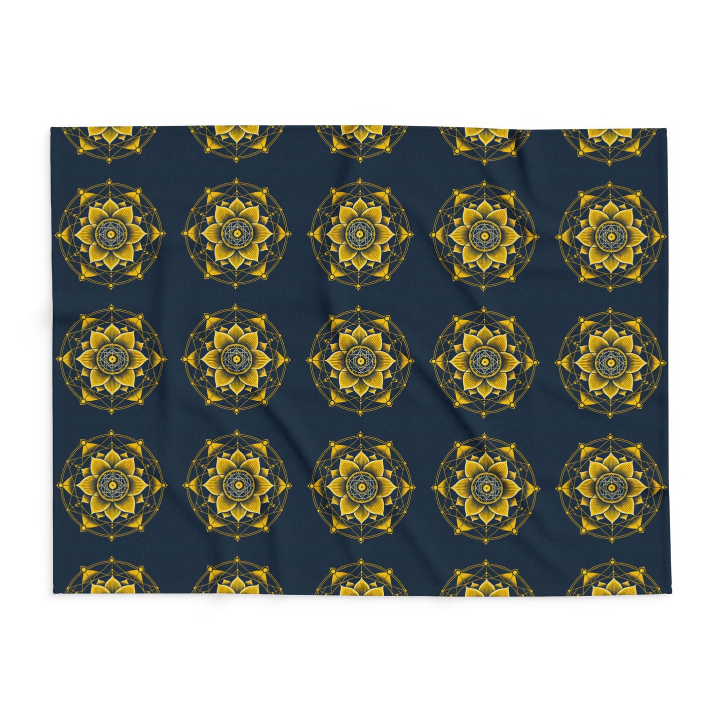 Fleece Blanket with Solar Plexus Chakra Design